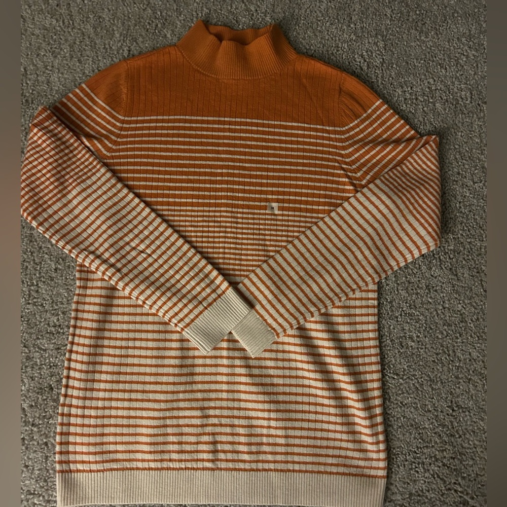 LoftOutlet Striped Mock Neck Women’s Sweater